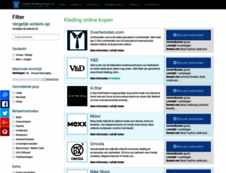 onlinekledingshops.nl screenshot