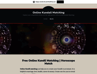 onlinekundalimatching.wordpress.com screenshot