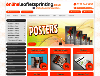 onlineleafletsprinting.co.uk screenshot