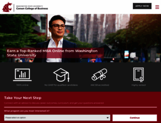 onlinemba.wsu.edu screenshot