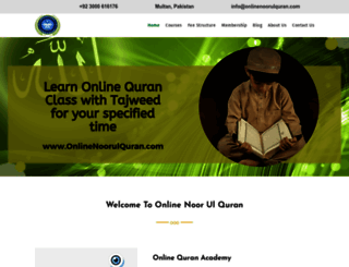 onlinenoorulquran.com screenshot