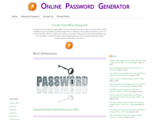 onlinepasswordgenerator.com screenshot