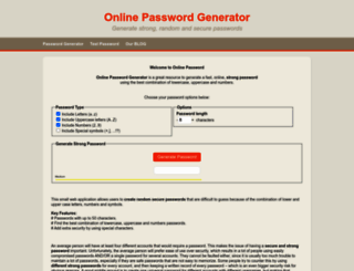 onlinepasswordgenerator.net screenshot