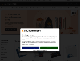 onlineprinters.ie screenshot