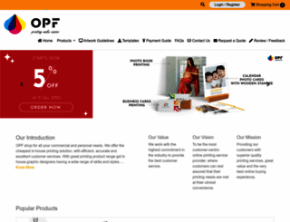 onlineprintfactory.com screenshot