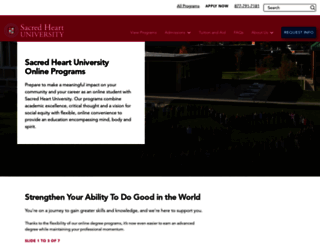 onlineprograms.sacredheart.edu screenshot