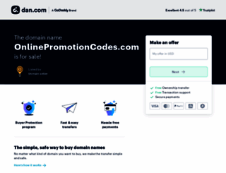 onlinepromotioncodes.com screenshot