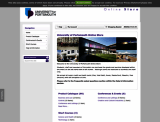 onlinestore.port.ac.uk screenshot