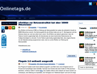 onlinetags.de screenshot