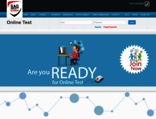 onlinetest.sagacademy.com screenshot