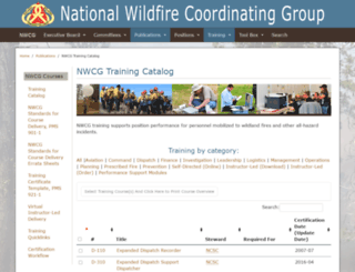 onlinetraining.nwcg.gov screenshot