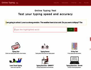 onlinetyping.org screenshot