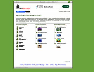 onlineunitconversion.com screenshot