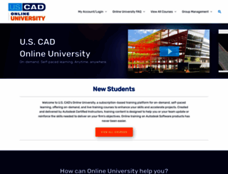 onlineuniversity.uscad.com screenshot