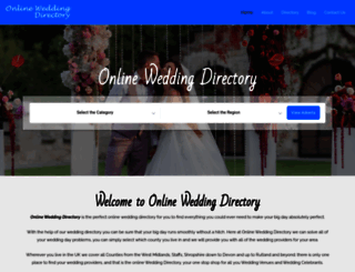 onlineweddingdirectory.co.uk screenshot