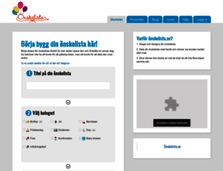 onskelista.se screenshot