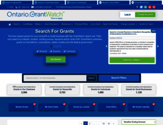 ontario.grantwatch.com screenshot