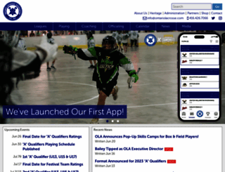 ontariolacrosse.com screenshot