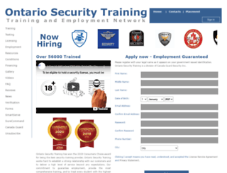 ontariosecuritytraining.com screenshot