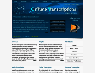 ontimetranscriptions.com screenshot