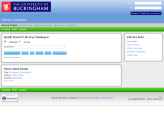 opac.buckingham.ac.uk screenshot