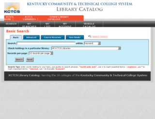 opac.kctcs.edu screenshot