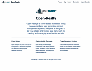 open-realty.org screenshot