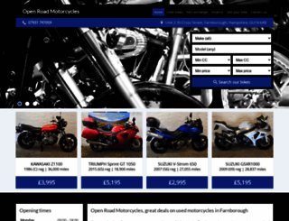 open-roadmotorcycles.co.uk screenshot