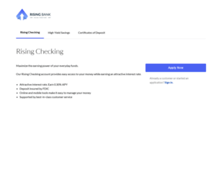 open.risingbank.com screenshot