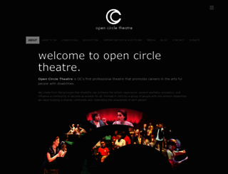 opencircletheatre.org screenshot