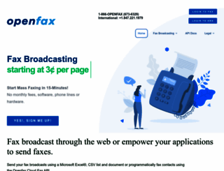 openfax.com screenshot