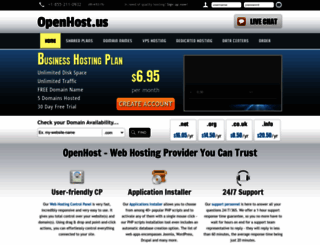 openhost.us screenshot