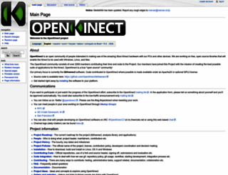 openkinect.org screenshot