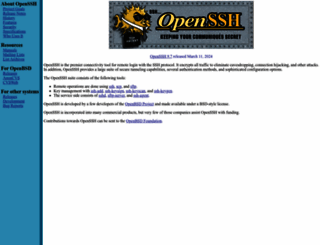 openssh.com screenshot