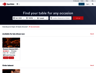 opentabl.com screenshot