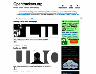 opentrackers.org screenshot