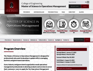 operations-management.uark.edu screenshot