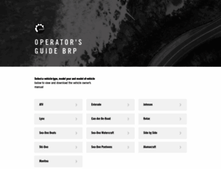 operatorsguides.brp.com screenshot