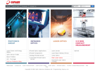 ophiroptronics.com screenshot