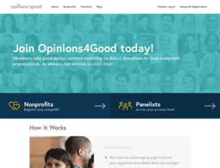 opinions4good.com screenshot
