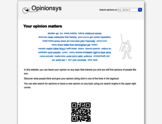 opinionsys.com screenshot