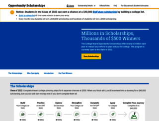 opportunity.collegeboard.org screenshot
