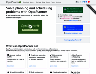 optaplanner.org screenshot