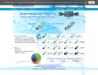 opticaltransceiver.com screenshot