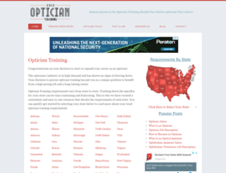 opticiantraining.org screenshot