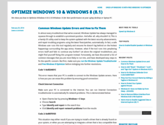 optimizewindows8.wordpress.com screenshot
