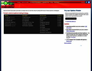 optionsprofitcalculator.com screenshot