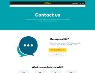 optus.intelliresponse.com screenshot
