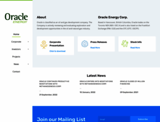 oracleenergy.com screenshot