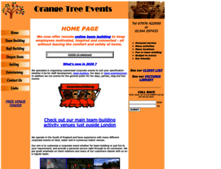 orange-tree-events.co.uk screenshot